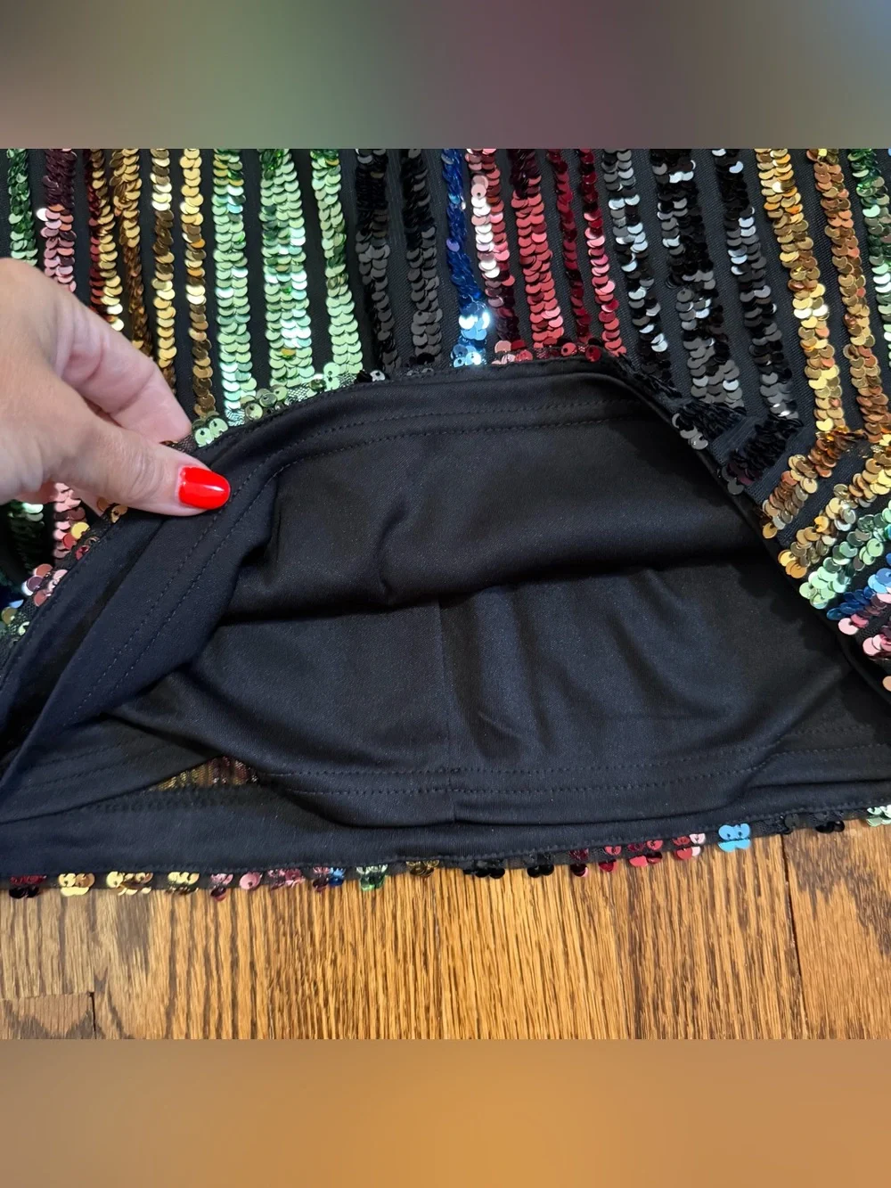 Lulus Sparkly Sequined Multicolor Mini Skirt Size Small